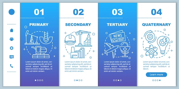 Proceso de fabricación incorporando plantilla vectorial de páginas web móviles