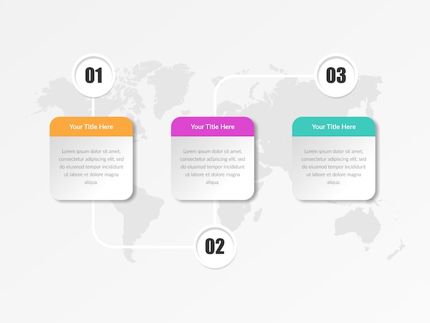 Proceso de negocio colorido elemento infográfico