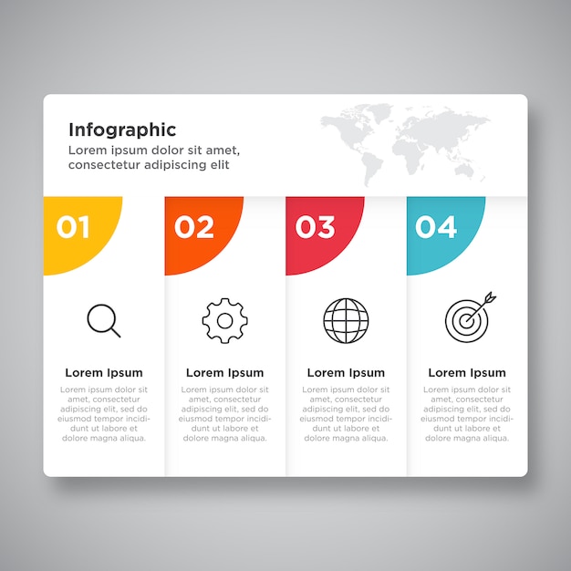 Proceso de presentación de infografía empresarial