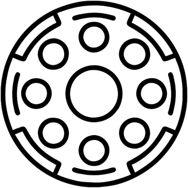 producir un icono de un carrete de película que simboliza el icono del cine clásico