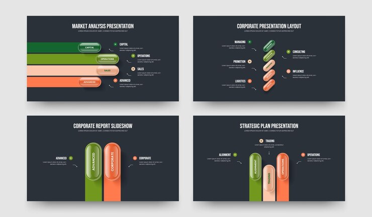Vector product proposal 4 5 2 3 element infographic frame layout bundle