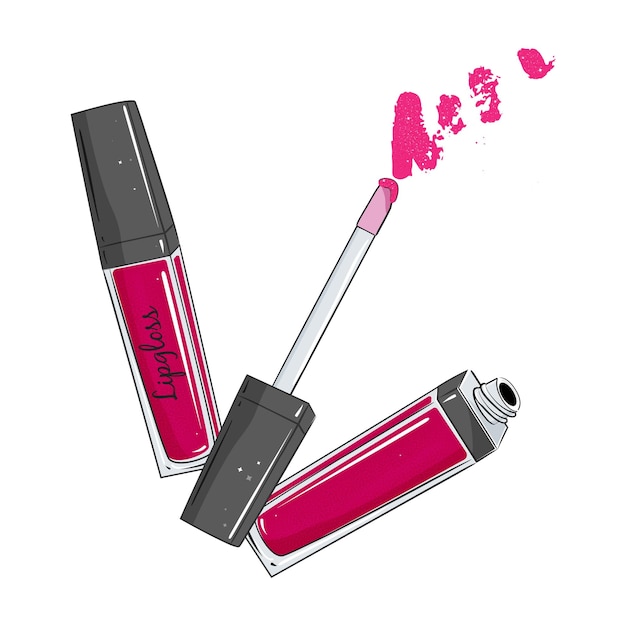 Un producto cosmético de lápiz labial rosa.