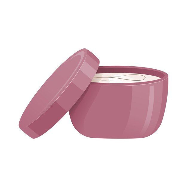 Producto para el cuidado de la piel frasco abierto de crema facial
