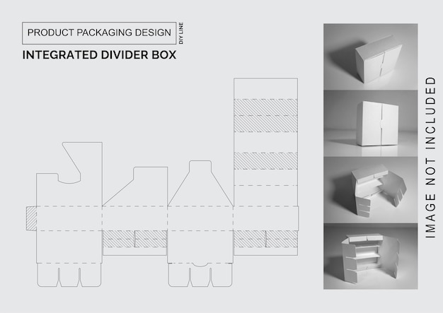 Producto embalaje diseño caja separadora integrada