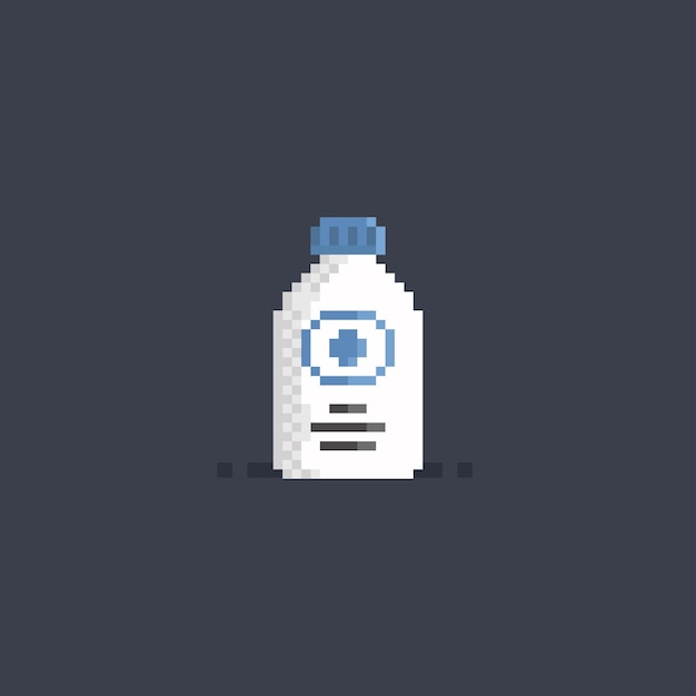 producto médico en estilo pixel art