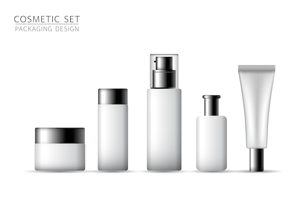 Producto simulado Cosmético en el fondo blanco.