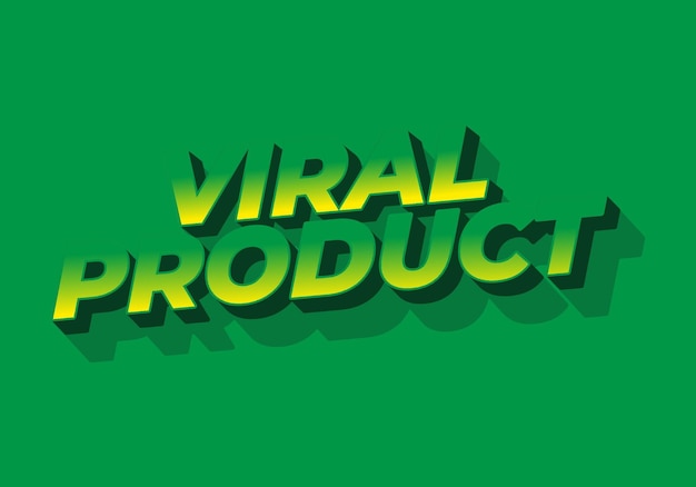 Producto viral Efecto de texto para artículos publicitarios o necesidades de redes sociales En estilo 3D