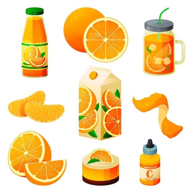 Productos alimenticios de frutas de naranja