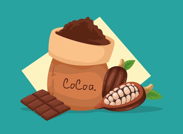 productos de cacao fresco