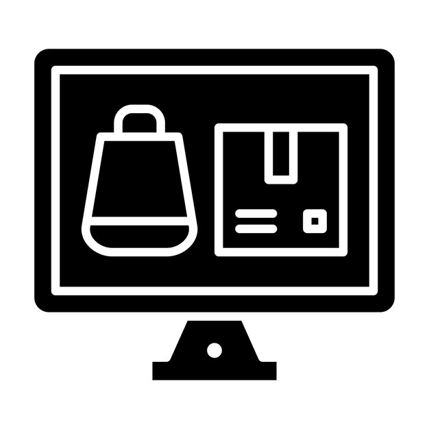 Productos de comercio electrónico Ilustración en negro sólido
