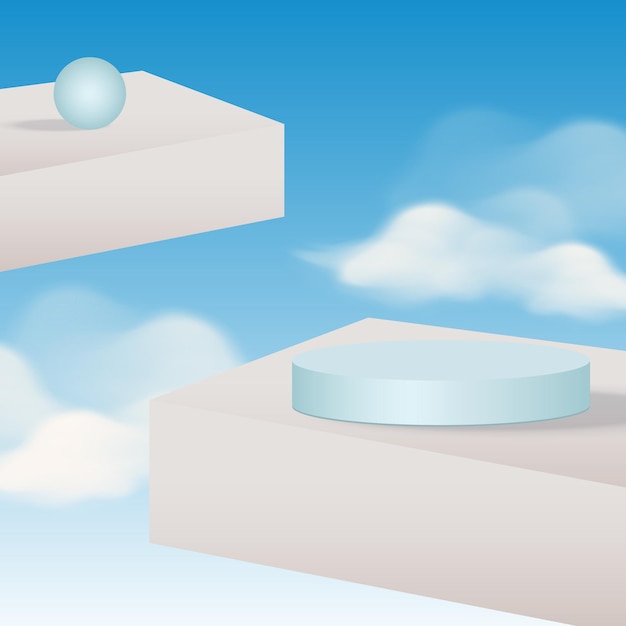 productos de fondo 3D escena de podio minimalista con plataforma geométrica