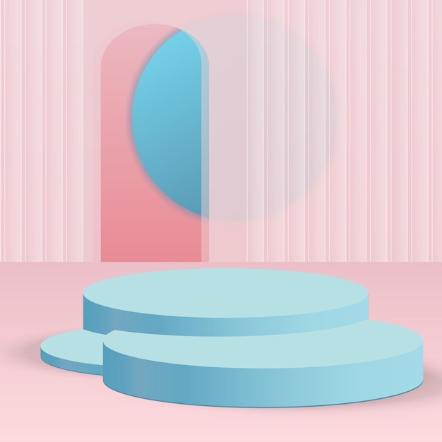 productos de fondo 3D escena de podio minimalista con plataforma geométrica