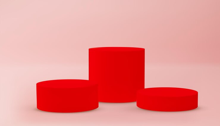 Vector los productos de fondo 3d muestran la escena del podio con la plataforma geométrica de fondo vectorial 3d con el podio