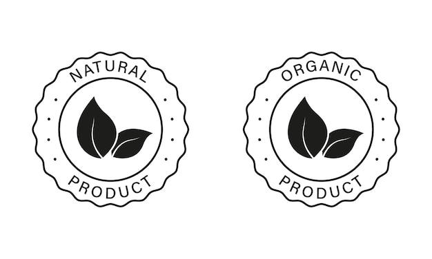 Productos naturales y ecológicos Etiquetas de alimentos vegetarianos Etiquetas de productos ecológicos ecológicos