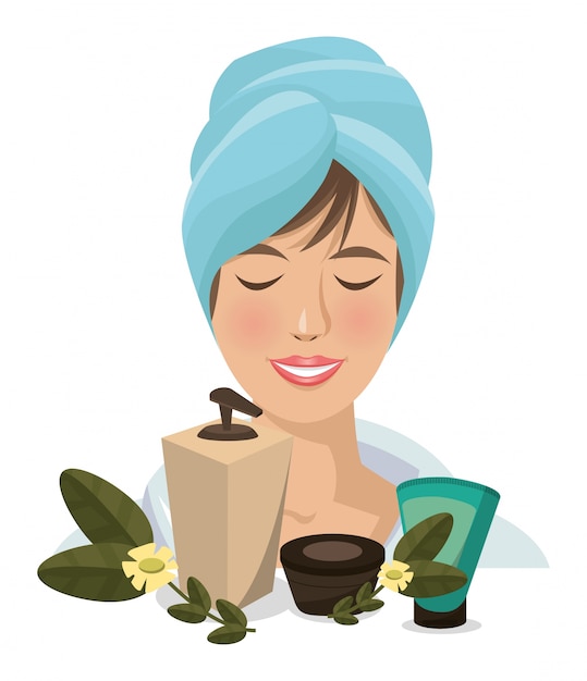 Productos de toalla de mujer de Spa cuidado del cuerpo facial