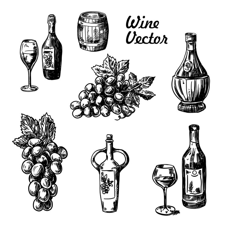 Vector productos vitivinícolas