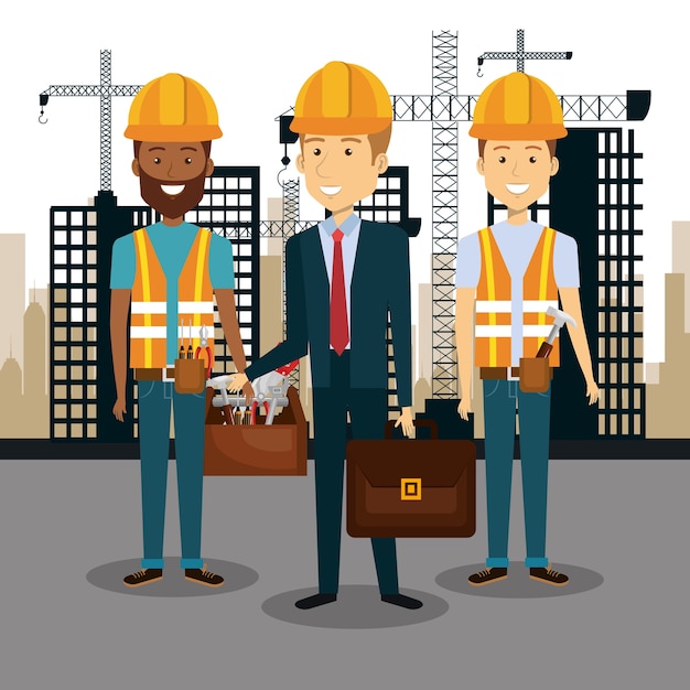profesionales de la construcción