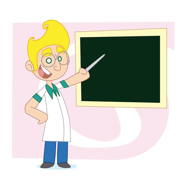 Vector profesor de enseñanza