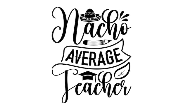 Profesor svg diseño Tipografía dibujada a mano citas vectoriales fondo blanco