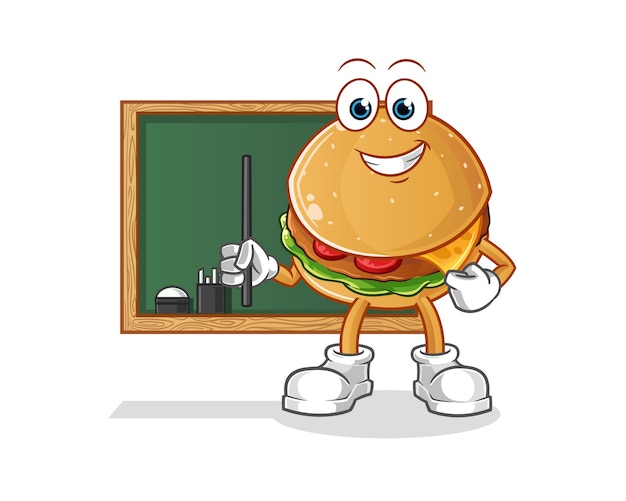 Profesora de hamburguesas. personaje animado