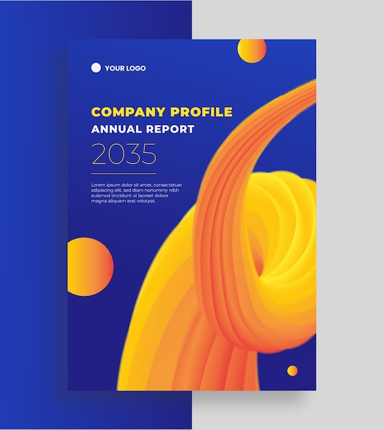 Profilo de la empresa con plantilla de portada de diseño moderno y profesional