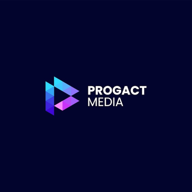 Progact Media Gradient Logotipo de colores