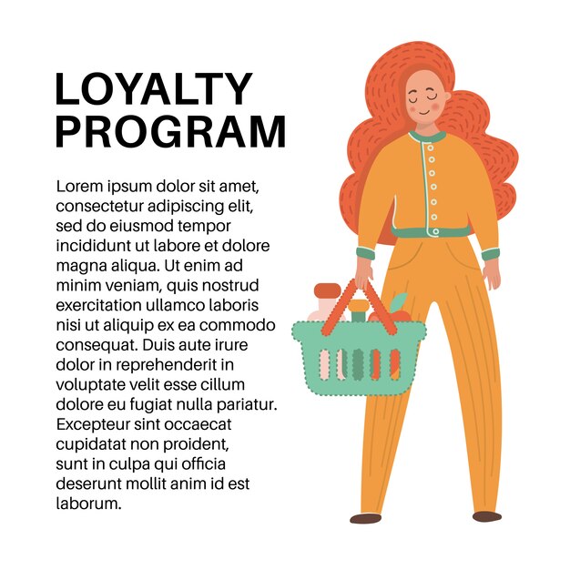 PROGRAMA DE LEALTAD Conjunto de ilustraciones planas sobre compras en línea