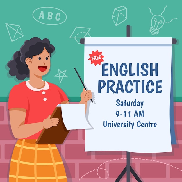 Programa de prácticas de inglés para la promoción.