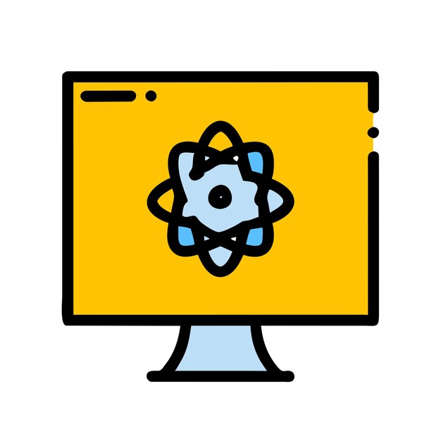 Programación cuántica de computadoras Ilustración gráfica vectorial Formato de archivo fuente EPS Escala sin pérdidas