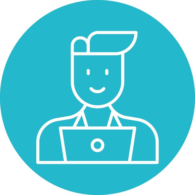 Programador Imagen vectorial de icono masculino Se puede usar para profesiones