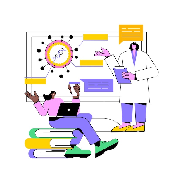 Programas de educación sobre el VPH concepto abstracto ilustración vectorial