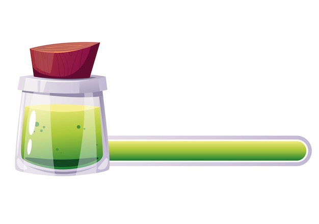 Progreso de la poción mágica botellas de elixir conjunto de bares juego de video móvil concepto de recurso de energía de salud