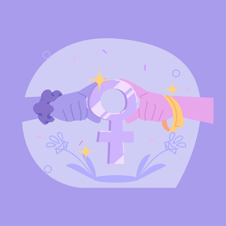 Vector progreso y poder de las mujeres un diseño vectorial plano de una mujer que toma el control en el día internacional de la mujer