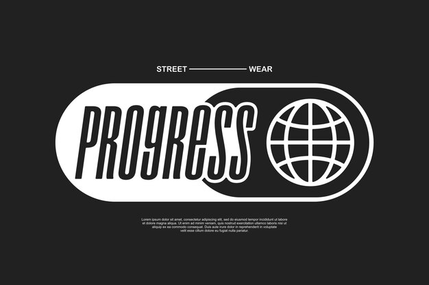 Progress Streetwear Branding para ropa de diseño moderno