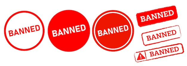 Se prohíbe el uso de sellos de goma, etiquetas, pegatinas, señales de advertencia, información prohibida y prohibida.