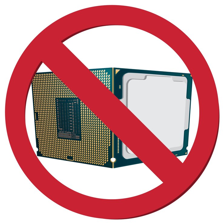 Vector prohibición de chip de procesador de computadora de cpu de vector