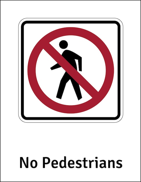 Vector prohibido para peatones