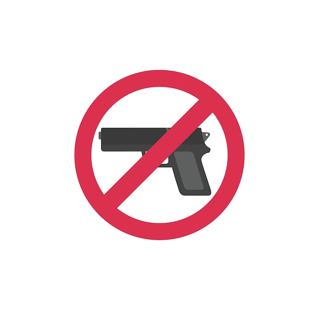 Vector prohibir el signo de arma