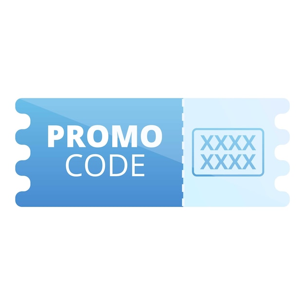Promo código regalo icono dibujos animados vector promoción descuento dinero boleto