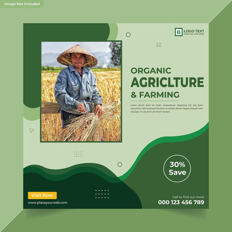 Promoción de la agricultura orgánica y la agricultura para las redes sociales