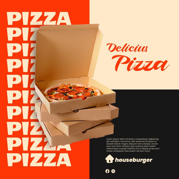 Promoción de alimentos en redes sociales y plantilla de diseño de publicaciones de banner de Instagram