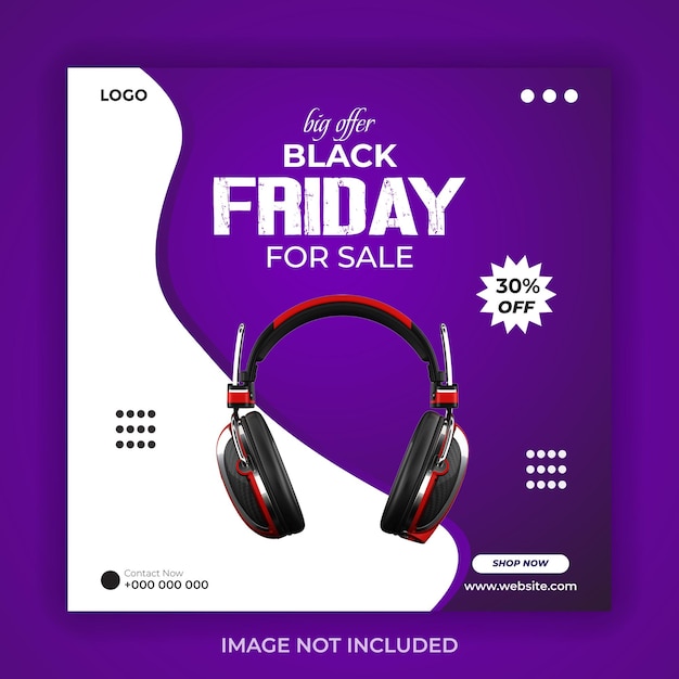Promoción de Black Friday: Auriculares en oferta