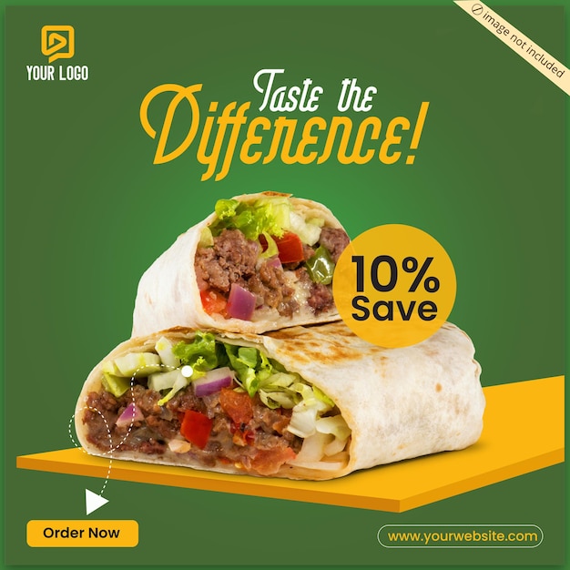 Promoción del delicioso burrito: 10 dólares de descuento
