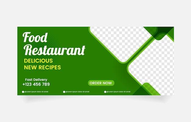 Promoción de diseño de promoción de restaurante de comida.