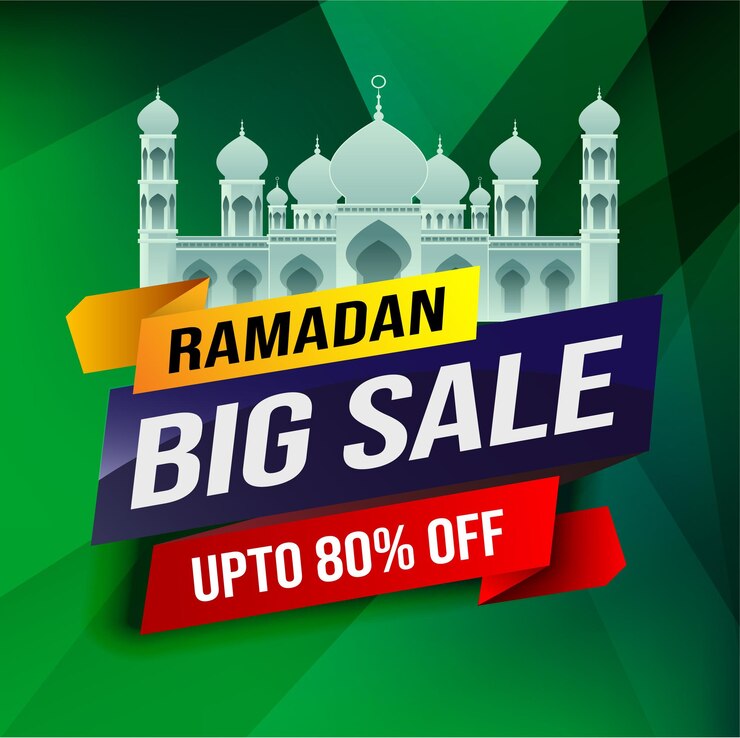 Promoción especial de plantilla de venta de Ramadán de banner de cartel