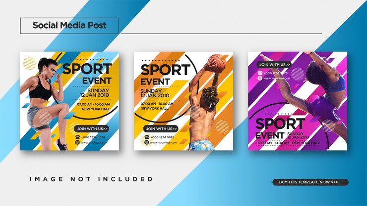 Vector promoción fitness instagram post o banner