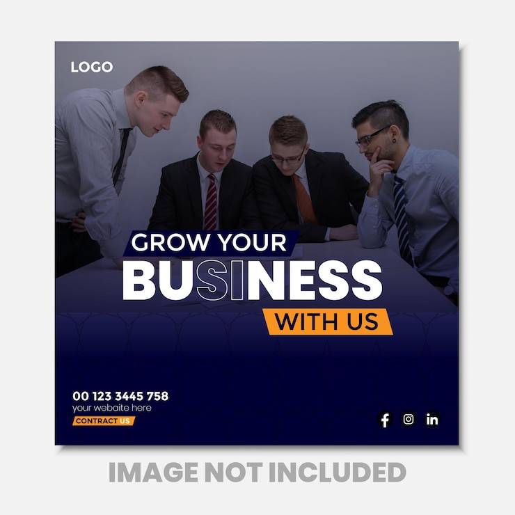 Vector promoción de negocios corporativos diseño de publicaciones en las redes sociales