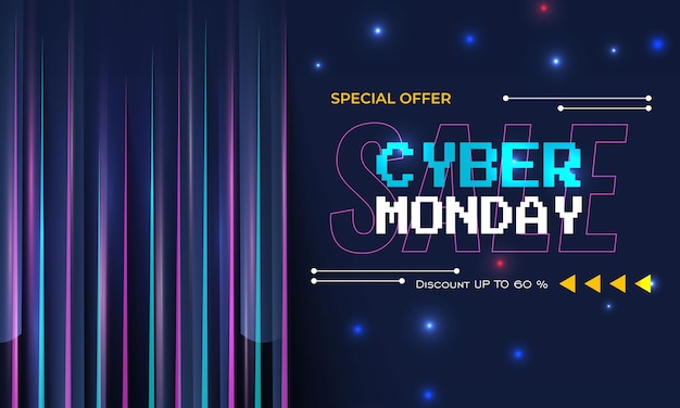 Promoción de oferta de venta especial de lunes cibernético