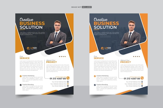 Promoción de propuestas empresariales publicidad publicación colorido folleto empresarial corporativo