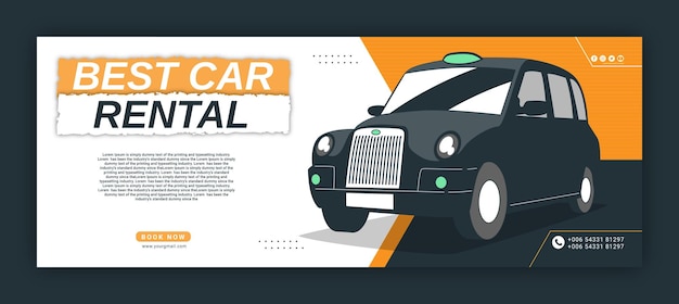 Promoción de la venta de automóviles en las redes sociales Publicaciones de ventas de automóviles Banner de alquiler de automóviles plantilla de diseño